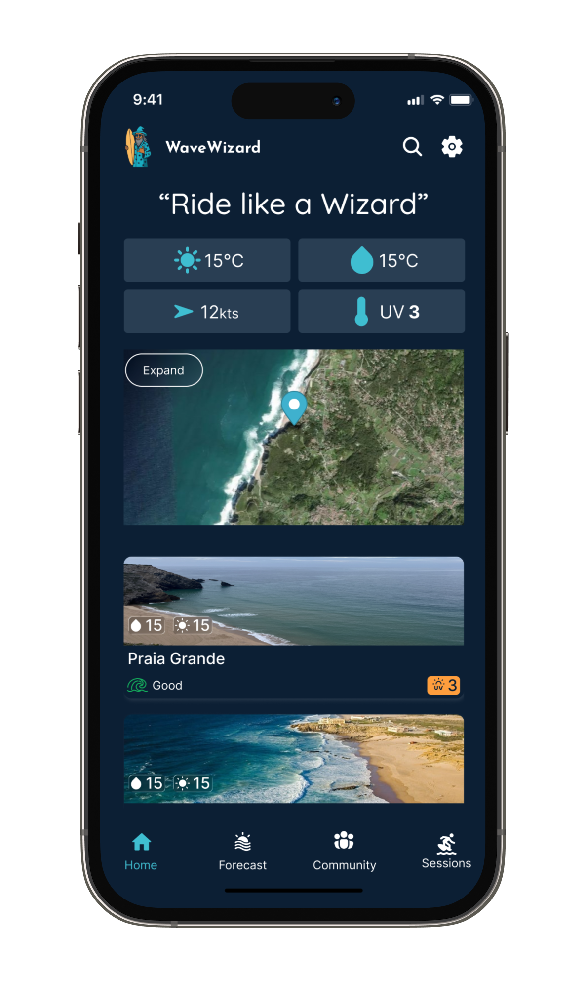Homepage iPhone mockup