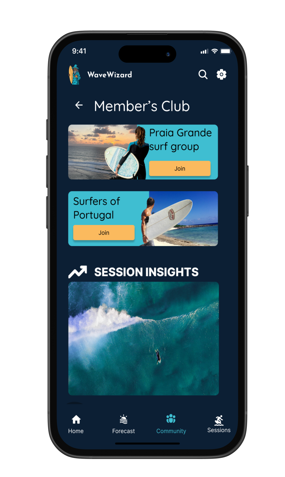 Member’s club iPhone mockup