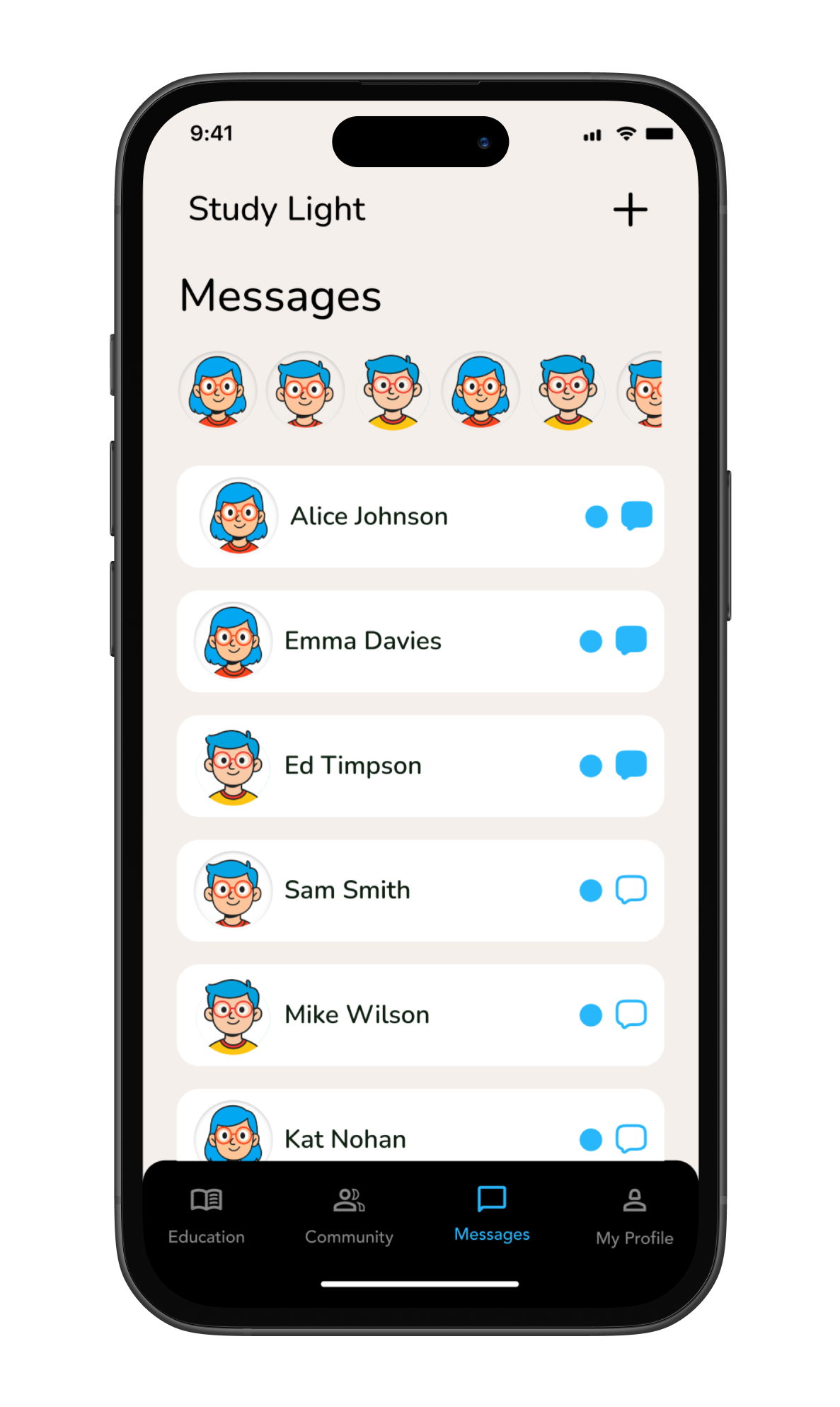 Messages iPhone mockup