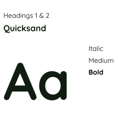 WW quicksand typography