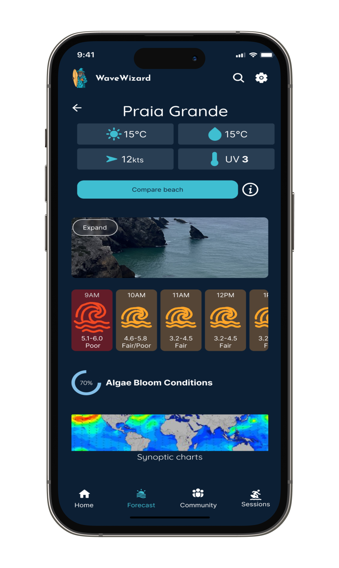 beach view iPhone mockup