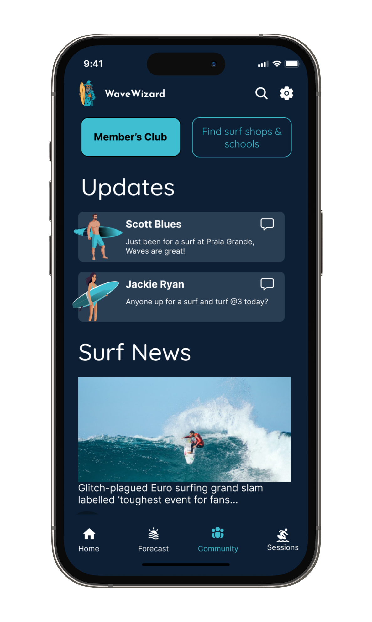 community iPhone mockup