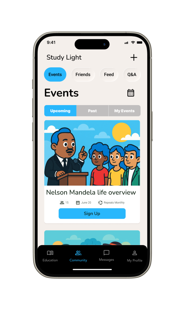 events iPhone mockup