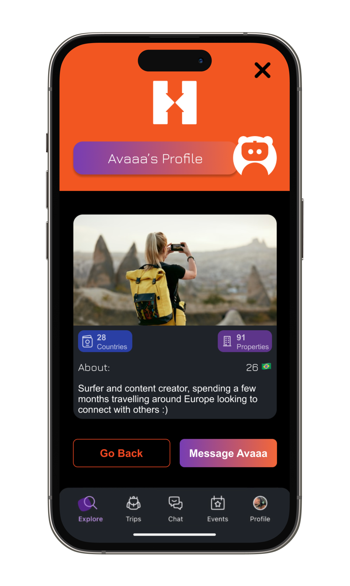 friend view iPhone mockup