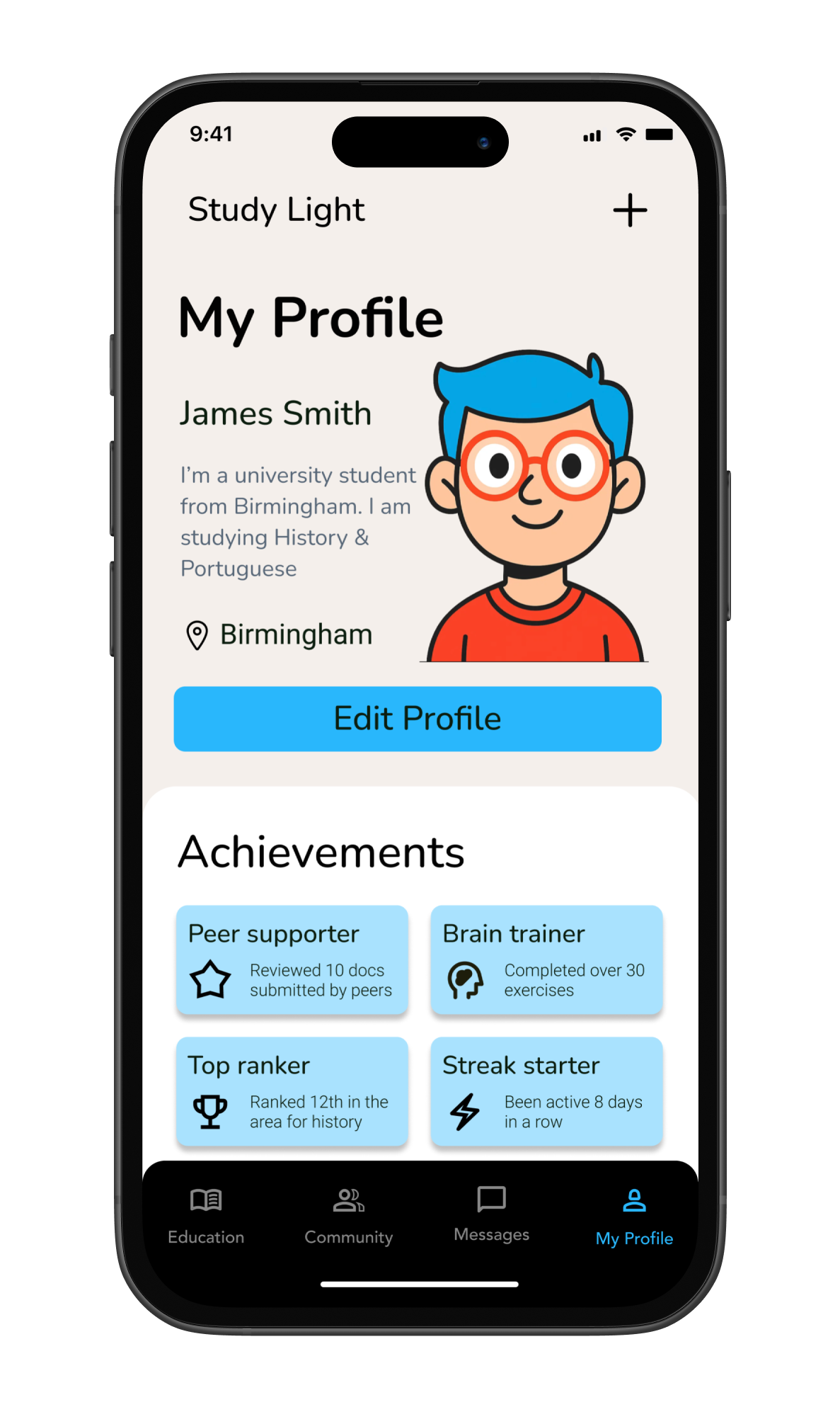 my profile iPhone mockup