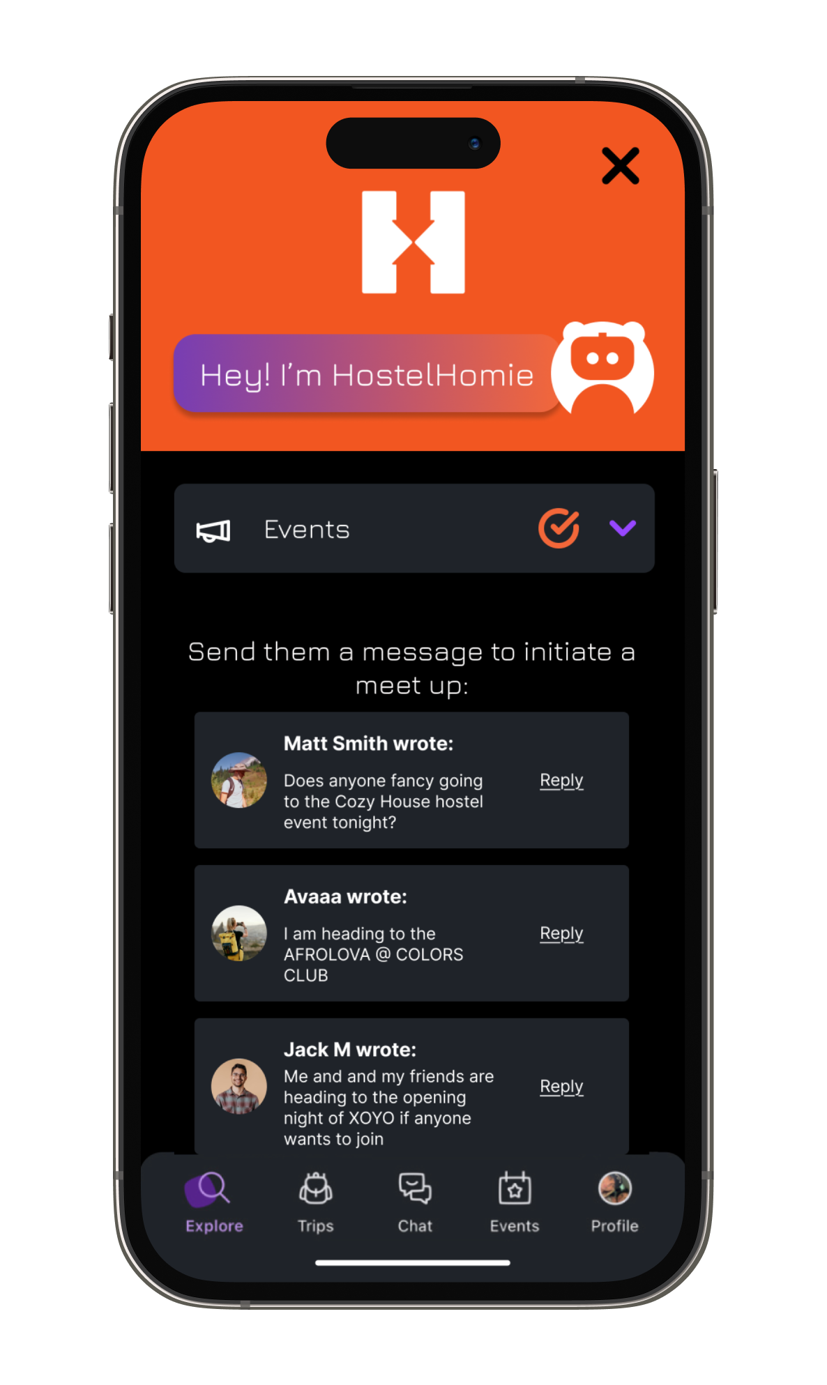 results iPhone mockup